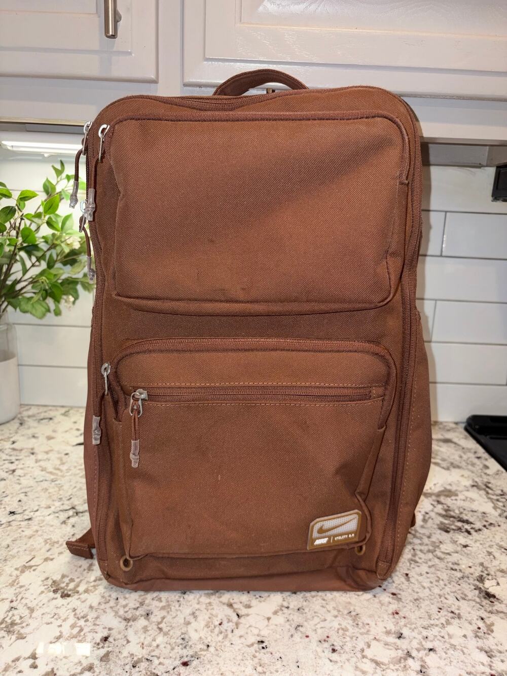 Nike Utility 2.0 Brown Backpack Preowned Good Cond Some Spots